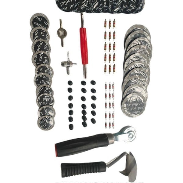 Allmän bilmotorcykel däckdäck reparation gummi lim lappar verktyg paket för radialdäck, slanglöst däck