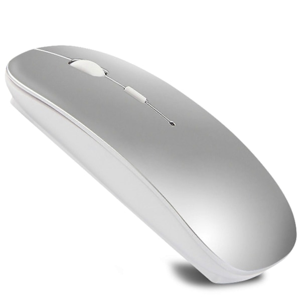 Trådløs Bluetooth-mus for Surface GO Pro X Oppladbar Stille Mus for Surface Pro (Sølv)