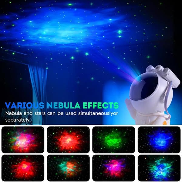 2-in-1 Galaxy Projector Night Light, Portable, Adjustable, Automatic USB Starry Sky Projector, LED Star Projection Lamp