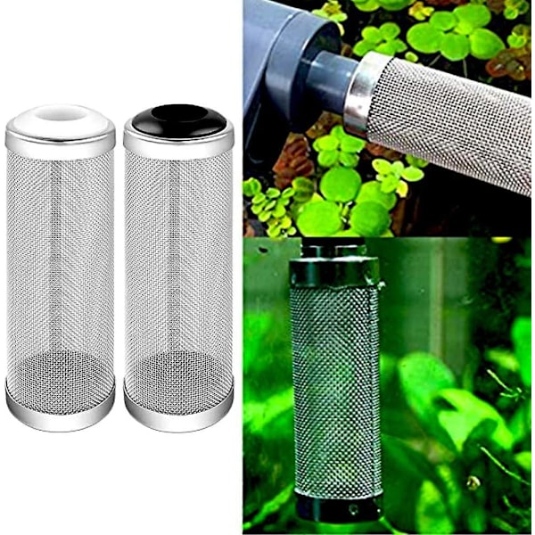 16mm Filterbeskyttelse Mesh 2 stk. Filterbeskyttelse i rustfritt stål, rekesikker trafikkbeskyttelse kurvnett (svart og hvit)