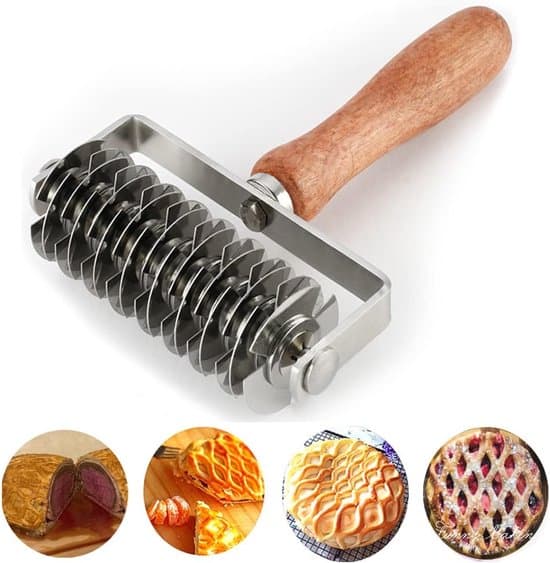 Deigkutter i nett - Laget av rustfritt stål - Egnet for å lage deig til paier, pizza, brød, Wellington-biff og mer.