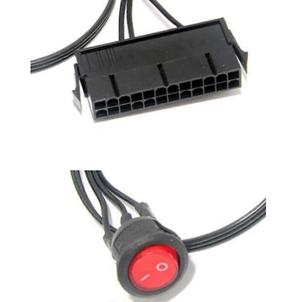 50 cm kaapeli kupari tina lanka 24-nastainen naaras ATX PSU PC virtalähde käynnistin testaaja käynnistyshyppyjohdin