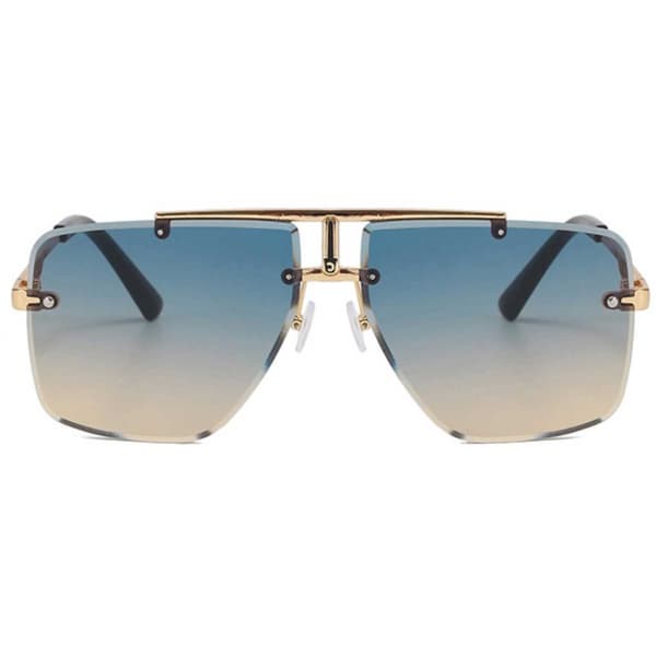 Moderne Eksklusive Pilot Aviator Solbriller Guld Tonet Glas