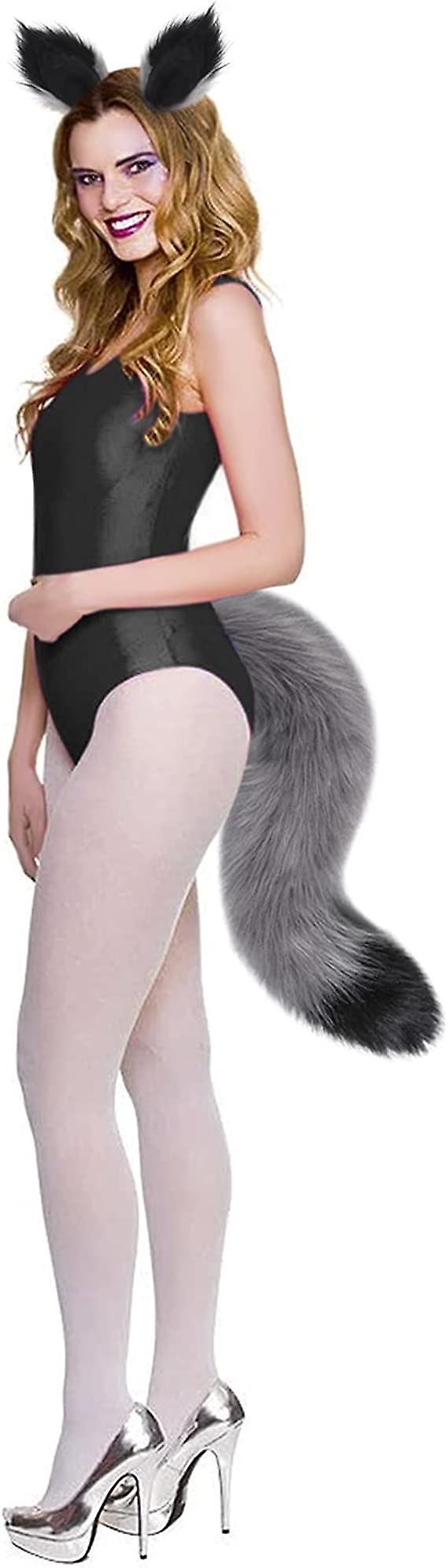 Fox Tail Cat Clip Øre Sæt Kunstig Pelsagtig Fox Hale Rollespil Kostume