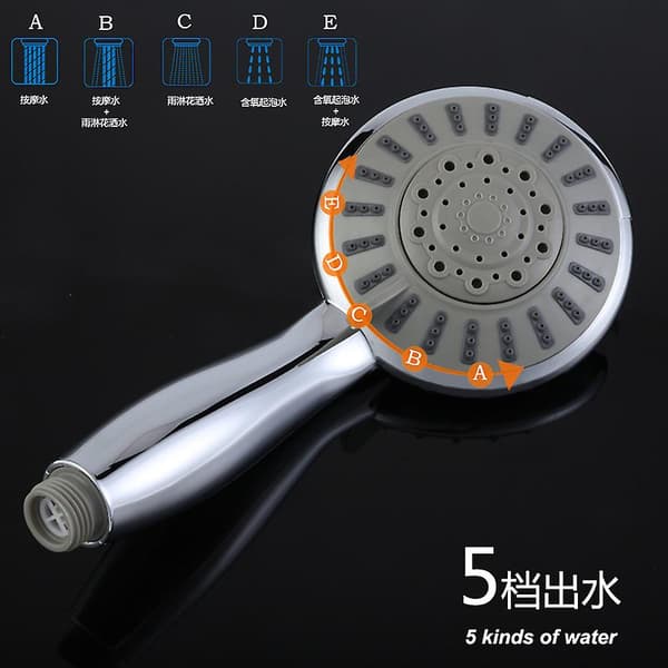 5 Massage Spray Modes Stor Dusch Combo 100mm Bärbar Huvud Ideal Badrum Byte