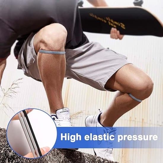 4-piece silicone knee band, patellar tendon support with fixing ring.