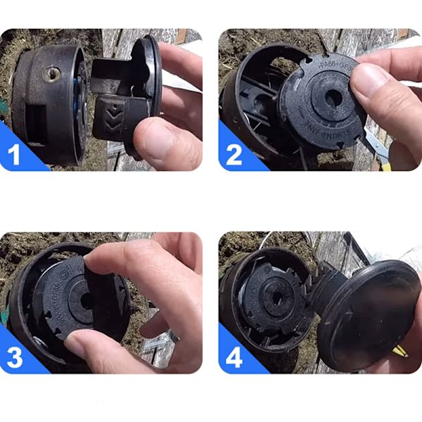 Trimmer Spools with Protective Cover for Bosch Easy GrassCut 18-230