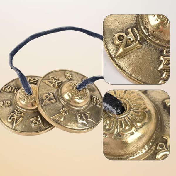 Tuning Bell Drawstring Meditation Wind Chime 6.5CM/2.6 Inch Wind Chime for Stress Relief and Meditation