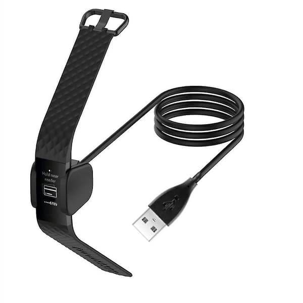 For Fitbit Charge 3 lader, kabel for Fitbit Charge 3 pulsmåler