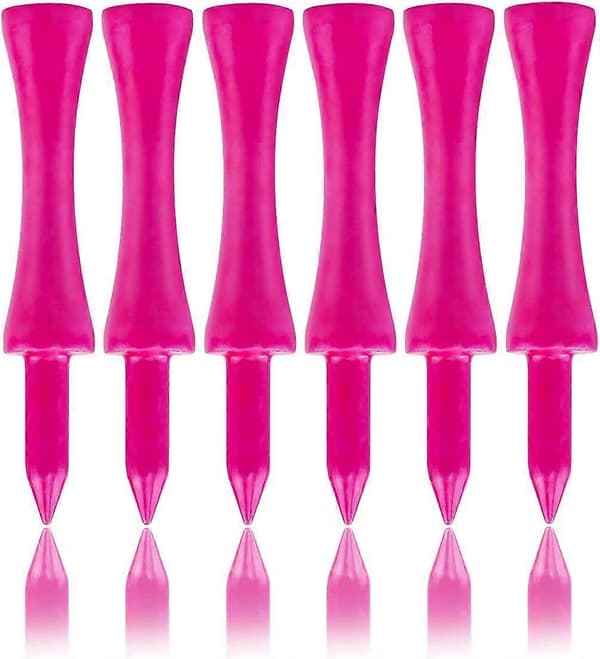 Biologiskt Nedbrytbara Golf-Tees av Bambu - Förpackning med 100 Rosa Tees