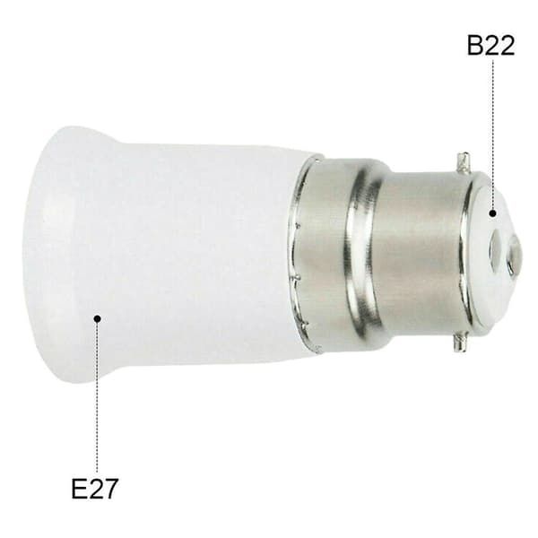 Bc B22 - Es E27 -sovitin, Bajonettili kanta Edison-kierteiseen lamppuun