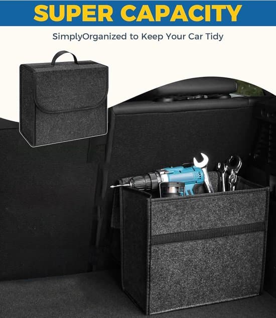 Portable Multifunctional Car Trunk Organizer and Cleaning Storage Box