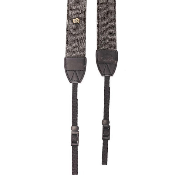 Gray Retro Camera Strap for DSLR and Mirrorless Cameras - Comfortable and Adjustable