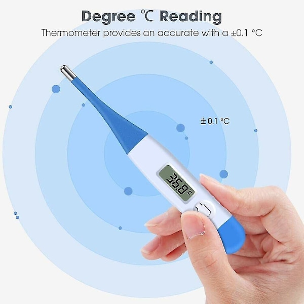 Protable LCD-termometer för oral och underarm