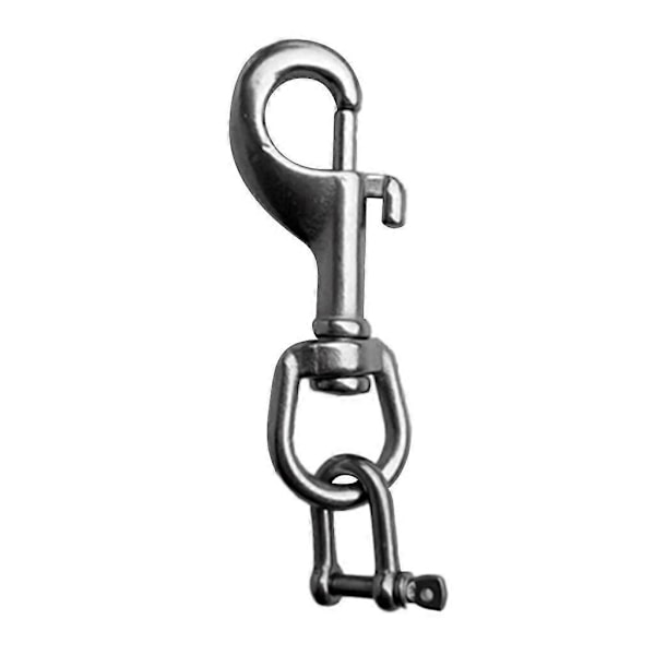 Rustfritt Dykkerlykt Torch Holder Enkel Ende Snap Clip Sjakkel
