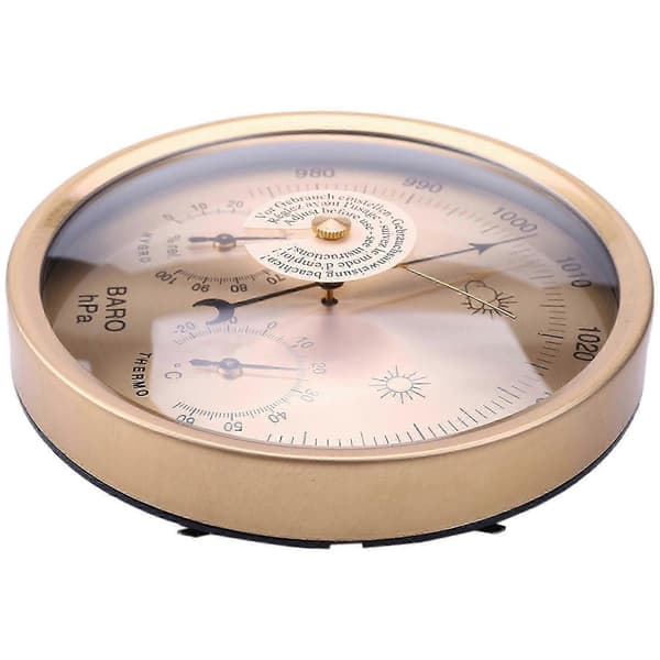 Veggmontert Hjemmeværstasjon med Barometer, Termometer og Hygrometer