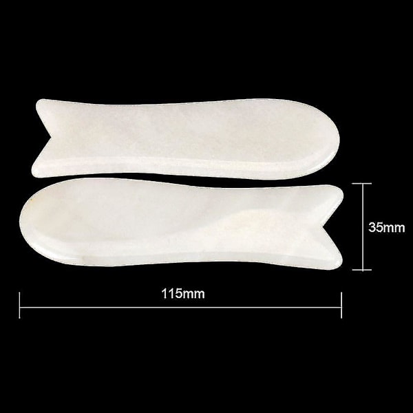 Massører Traditionel Gua Sha Skrabebord Jade Fiskeform Naturlig Hvid Sundheds Massager Hudpleje Krystal 2025.