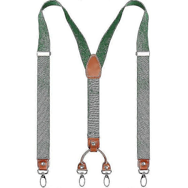 Herrar Y-formade Breda Tunga Armbandsband med 4 Metallklämmor Justerbara Elastiska Remmar - FÄRG: Lila