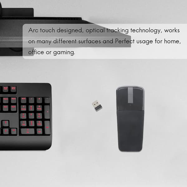 2.4Ghz Foldbar Trådløs Mus Folde Arc Touch Slim Mus Computermus til Surface PC Laptop