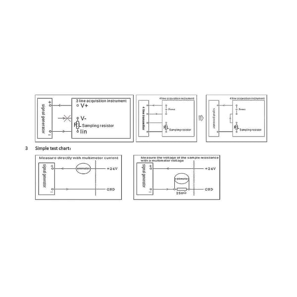 Ny 2-lednings 4-20mA strømsignalgenerator Panelmontert strømloopsgenerator 4 til 20mA simulator