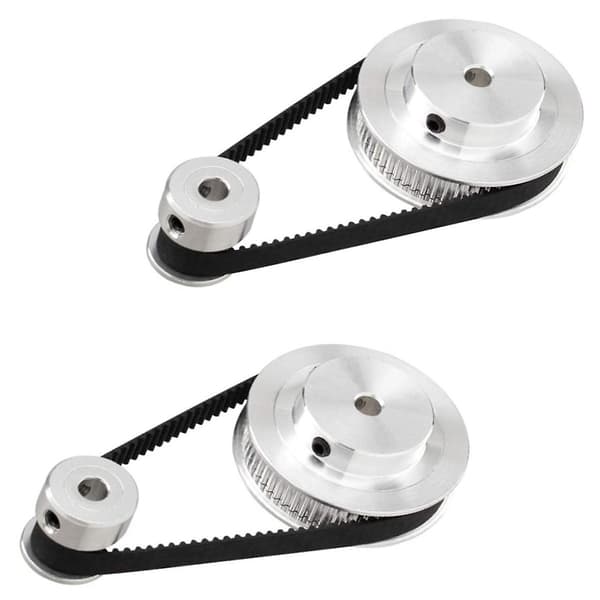 2-pack 2GT Synkroniserad Hjul 20 60 Tänder Borr Aluminium Timing Pulley GT2 Timing Rem Pulley System