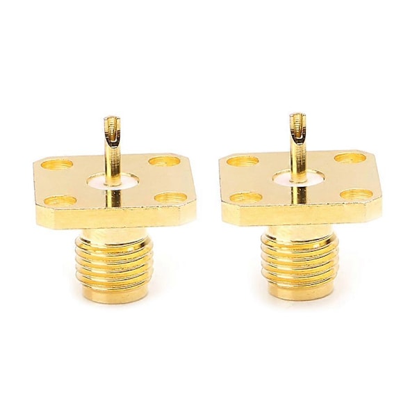10 stk. SMA Hun Chassis Panelmontering 4 Hul Post Terminal RF Konnektor Koaksial A