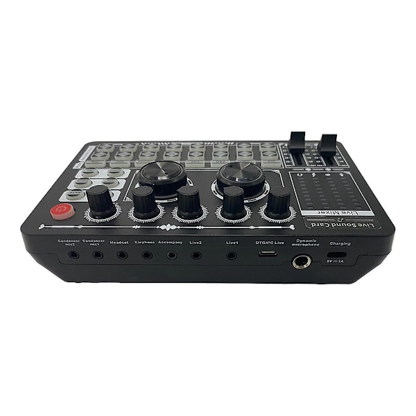 F996 Engelska Ljudkort Mixer Bluetooth Ljudkort Audio Mikrofon Multifunktionell Praktisk Live