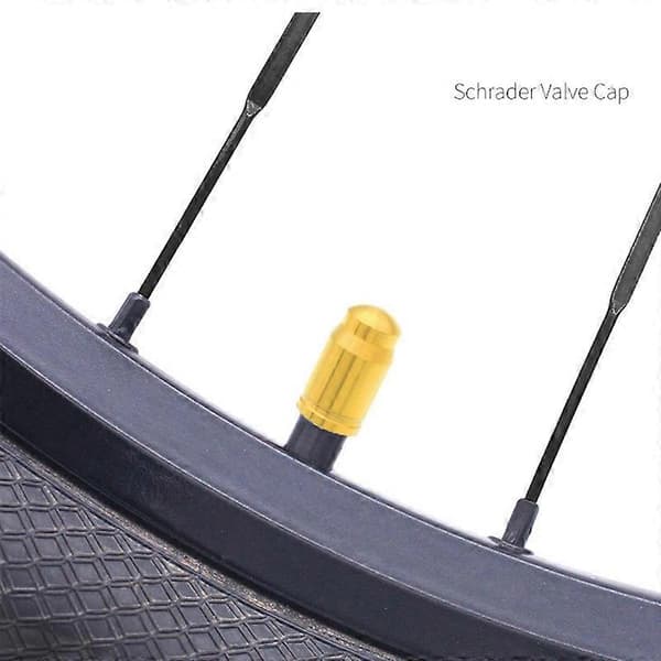 2 st Titanium Cykel Schrader Ventilkapslar Däck Däck Konvertering Gas Dammtäcke Ventil Adapter