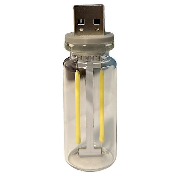 USB-bilinredning Atmosfärsbelysning Plug-in USB Mini LED-lampa för sovrum, barnkammare, bil, grönt ljus