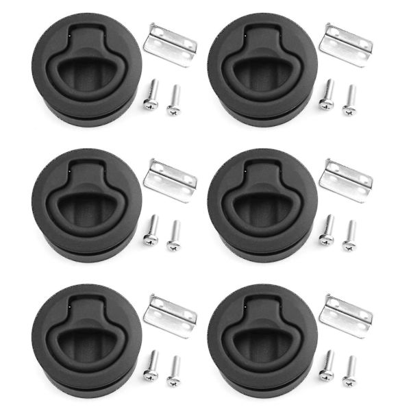 6x Slam Latch Lukeluke Rund Trekk Lukke 1/2 Tomme Dør Erstatning M1-63 Rv Marine-A1