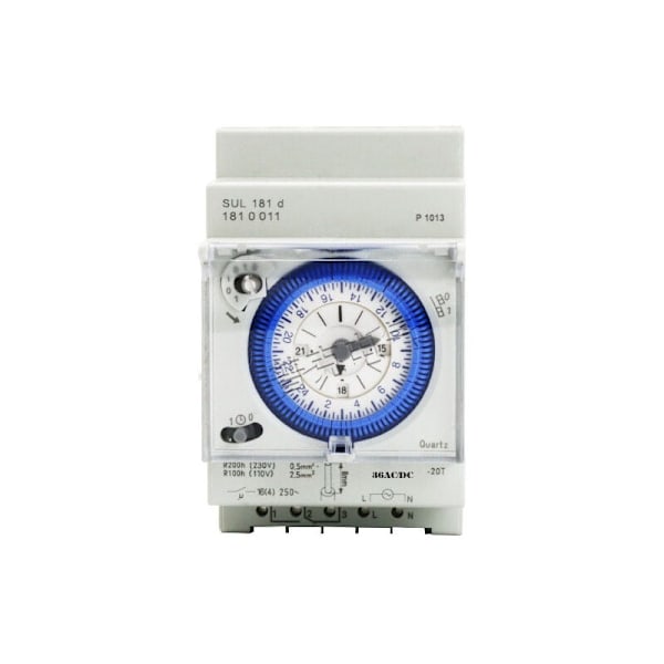 Analog timer synkronmoottorilla ja päiväohjelmalla, ajastin, 48VAC/DC