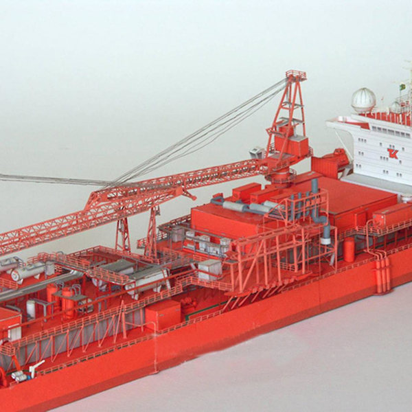 Norjalainen FPSO-öljyalus 3D-paperimalli