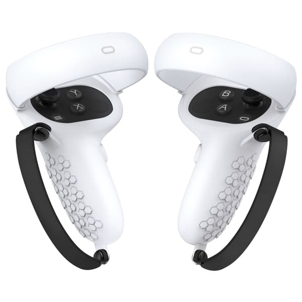 Beskyttende Silikone Håndtagsbeskyttere til Meta/Oculus Quest 2 Hvid