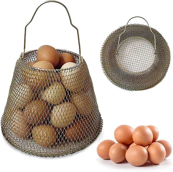 Eggekurv, sammenleggbar mini-eggoppbevaring for egg - kan enkelt laste egg for bæring og innsamling