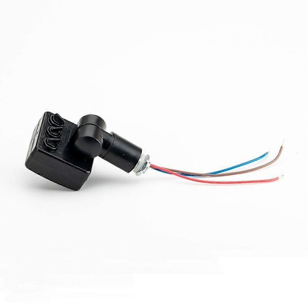 AC85265V IP65 Rörelsedetektor Justerbar PIR-brytare Ultratunn LED-lampa PIR Utomhus Rörelsedetektor, 10Mm Svart