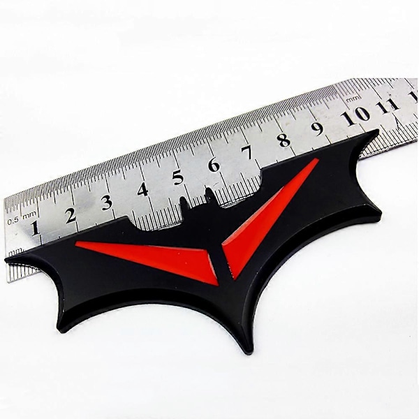 3D Krom Metal Sort/Rød Batman Bil Auto Emblem Mærkat Badge logo Hale Dekal w12588548