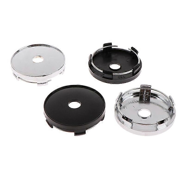 4 st/2 st 60 mm Bilhjul Fälg Navkapslar Bilstyling Tillbehör Svart Plast Bilhjul Center Navkapslar Skydd Set