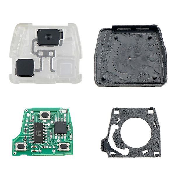 Smart fjernkontroll bilnøkkel 2 knapper 4C Chip Bilnøkkel Passer for Toyota Corolla 2001-2007 304MHZ