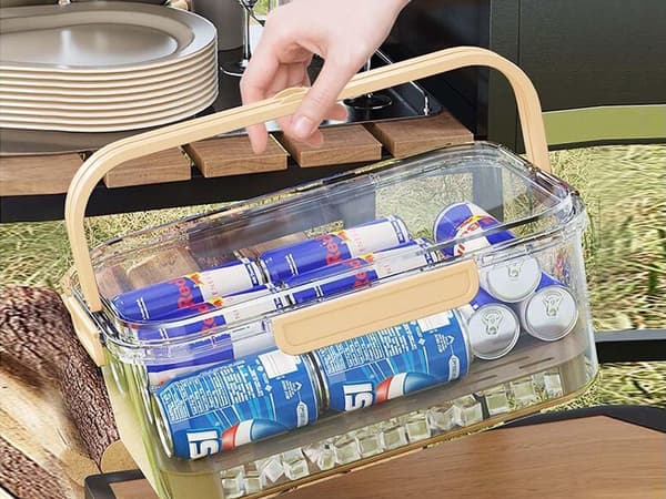 Food containers with cooling insert - For storage in fridge or freezer