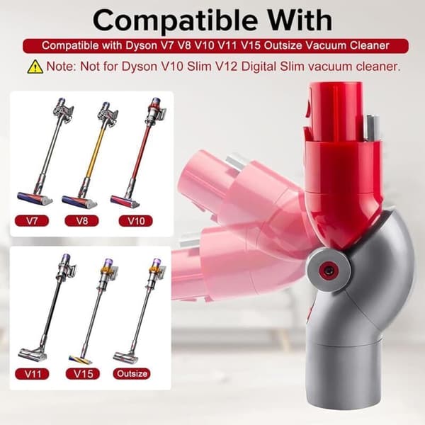 Quick-Release Lavmøbeladapter Kompatibel med Dyson V7 V8 V10 V11 V15 Støvsugertilbehør, Fleksibel Quick-Release Buet Adapter