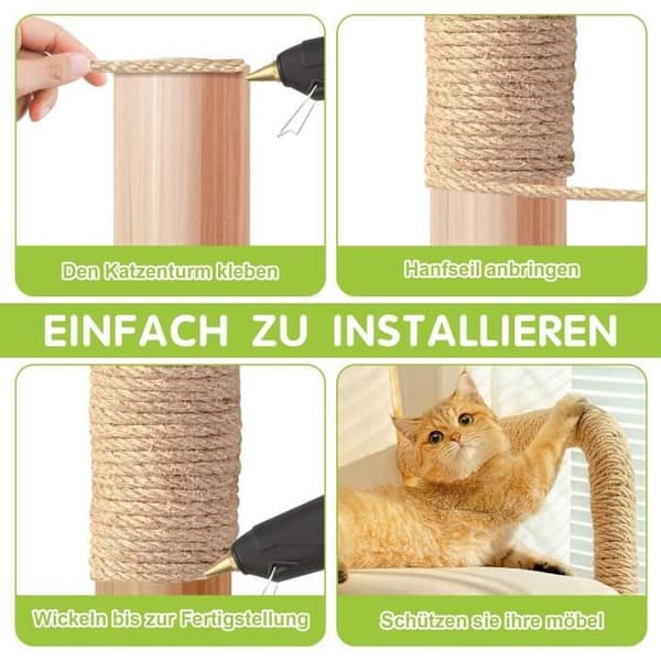 Sisal Rope - 6mm x 50m - Weather Resistant - Durable - For Cat Scratching Posts