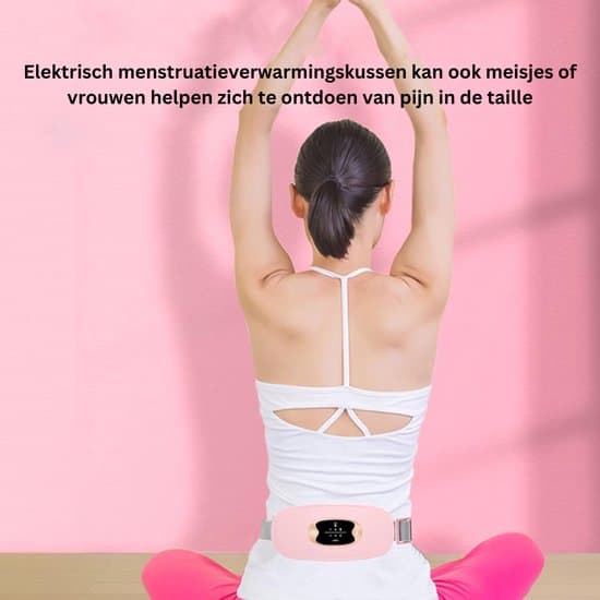 Bærbart menstruationsvarmepude - lindrer menstruationssmerter, 3 varmeindstillinger - massageplade, 3 massageindstillinger