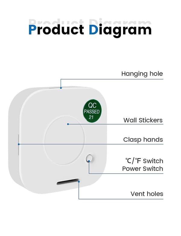 Mini digital hygrometer termometer med hög precision, temperaturmätare och hygrometer