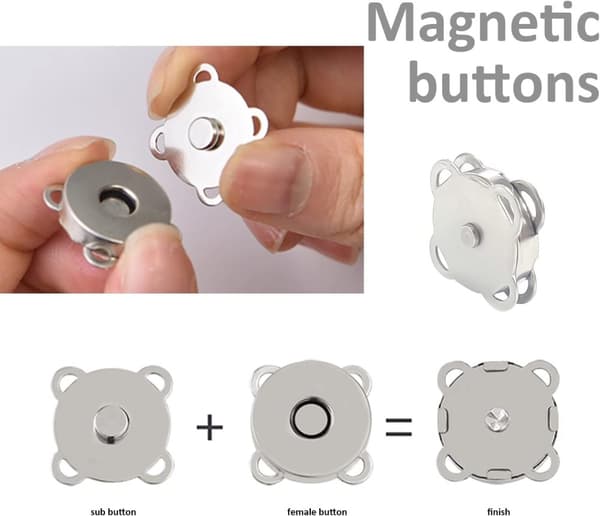 18mm Magnetic Fasteners for Sewing, 10-pack