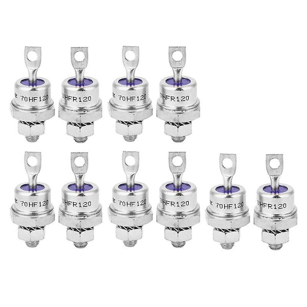 5 par Rectifierdioder Spiral 70HF120/70HFR120 70A 1200V Hög Effekt Likriktare Metallfäste Typ Likriktare Dioder