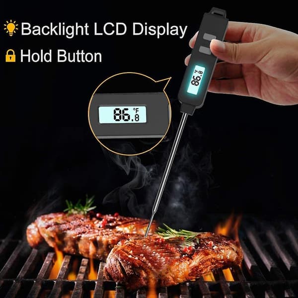 Digital Kötttermometer med Bakgrundsbelysning - för Kök, Utomhusmatlagning, Grillning