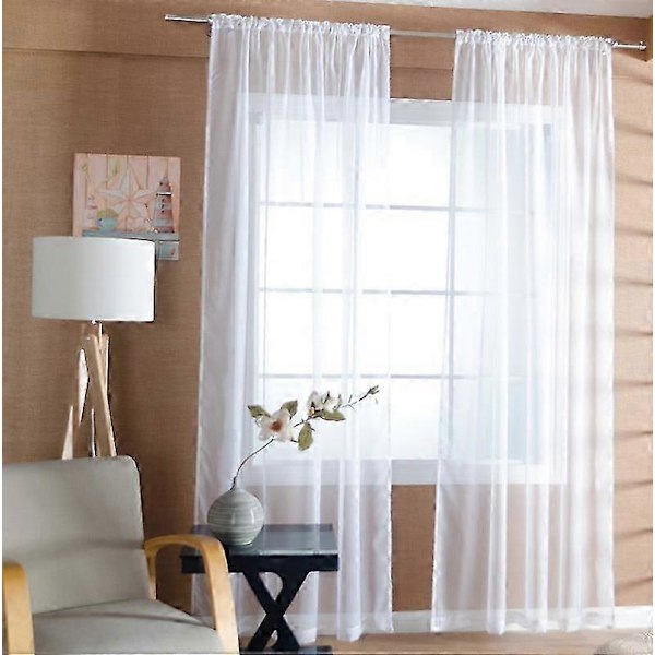 2 stk. utendørs gardiner for uteplass, avtakbare for enkel opphenging, vanntett gasgardin for veranda, hage, lysthus (1,9x1,5m)