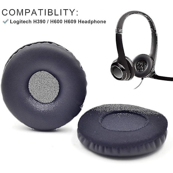 H390 H600 Öronkuddar Ersättning Öronkudde Kompatibel Med Logitech H390 H600 H609 Trådlösa Hörlurar