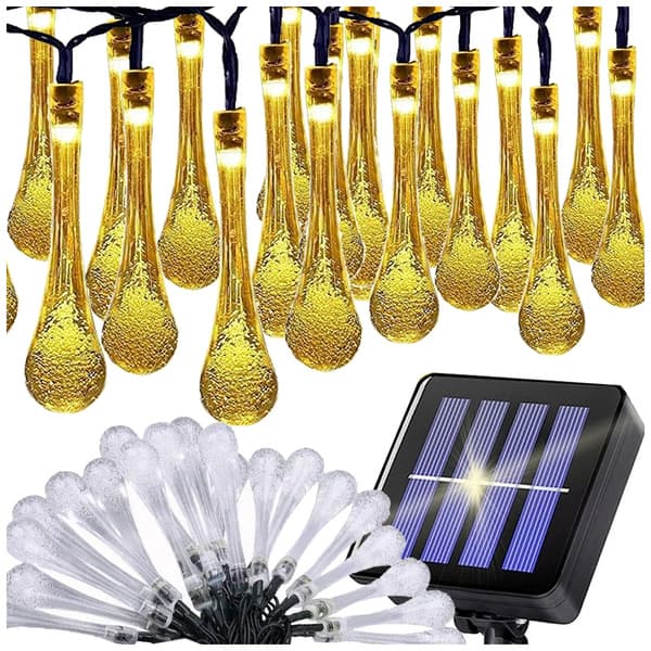 Solar-Powered Icicle String Lights for Garden & Balcony – 20 LED