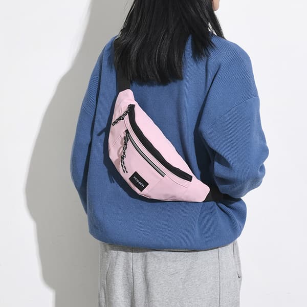 Stänksäker midjeväska crossbody väska Pink